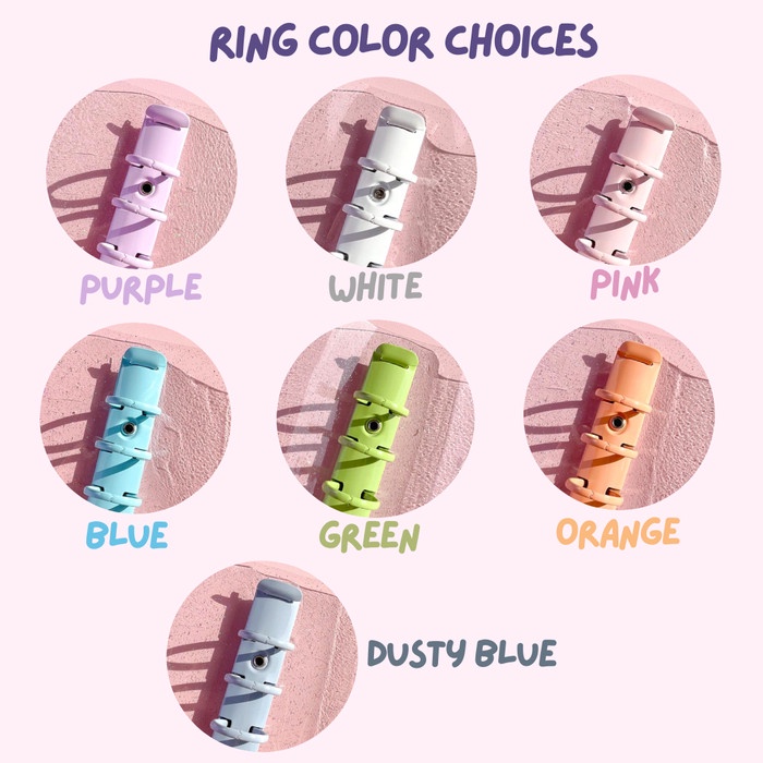 

A6 Size Binder PVC Jelly Cover Case 6 Ring Warna - A6 Jelly - Pink