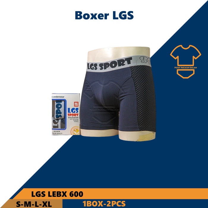 Terlaris Boxer Boxer Sport Pria Lgs 600 Isi 2 - Celana Dalam Boxer Panjang