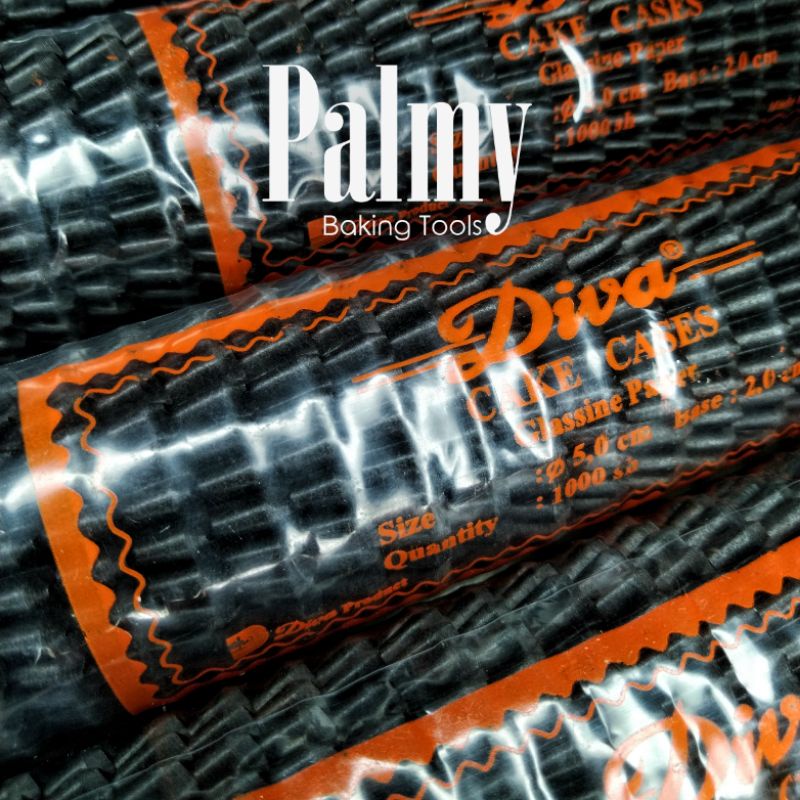 DIVA PAPER CUP NASTAR HITAM 5,0 DIVA GLASSINE 1 SLOP 1000 PCS