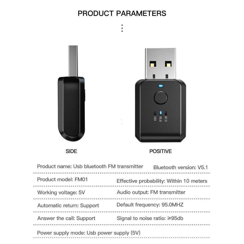 Kebidumei USB Dongle Car Bluetooth 5.1 FM Transmitter Adaptor FM01 Usb Iphone Usb Iphone Usb Bluetooth Mobil Usb Bluetooth Mobil Usb To Audio Usb To Audio Usb C To C Usb C To C Kabel Adapter Iphone Kabel Adapter Iphone Audio Adapter Iphone Audio Adapter I