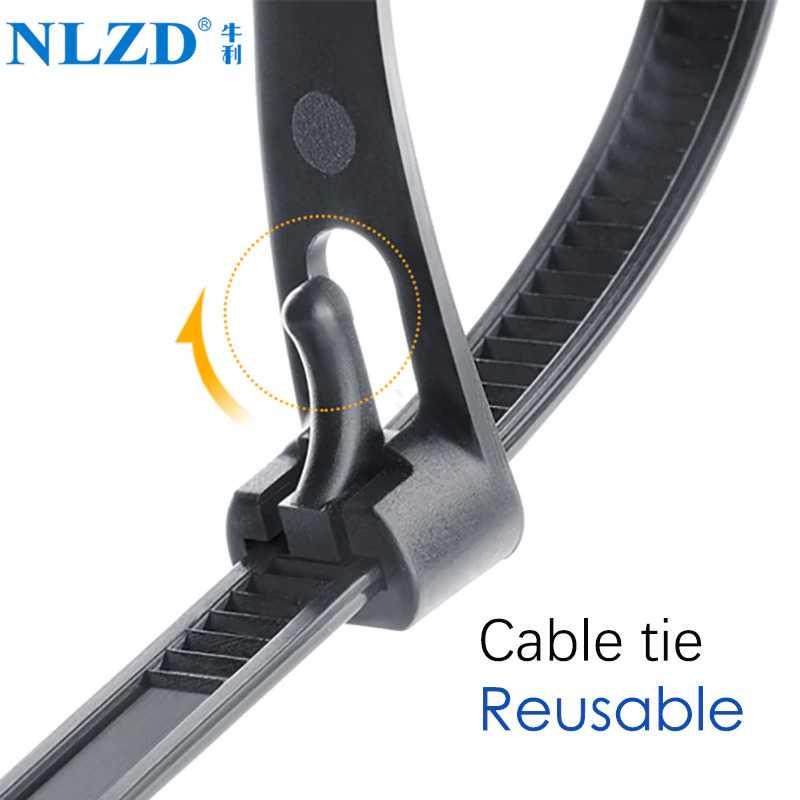 NLZD Kabel Ties Zip Cable Organizer Reusable 8x200mm 100 PCS - NL816