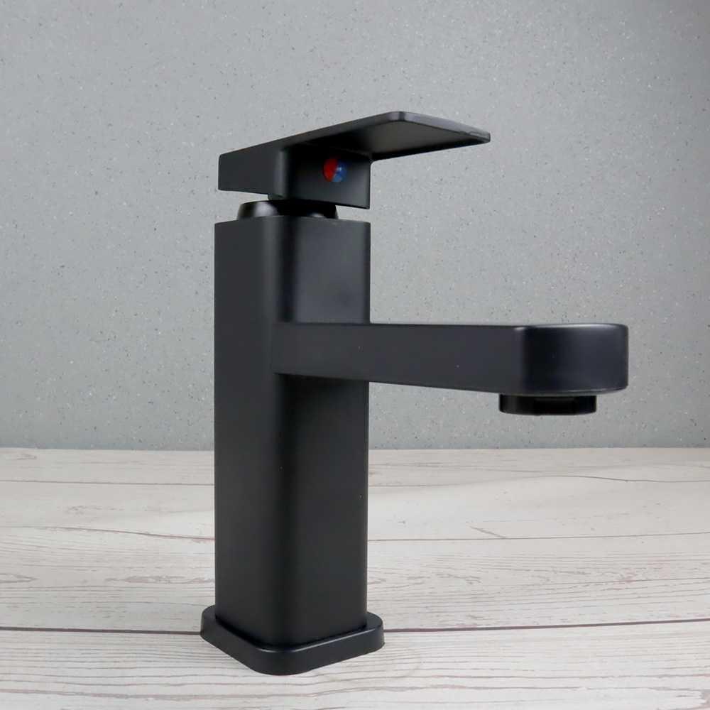 ZJM Keran Air Black Square Bathroom Faucet Mixer Tap - LB2982