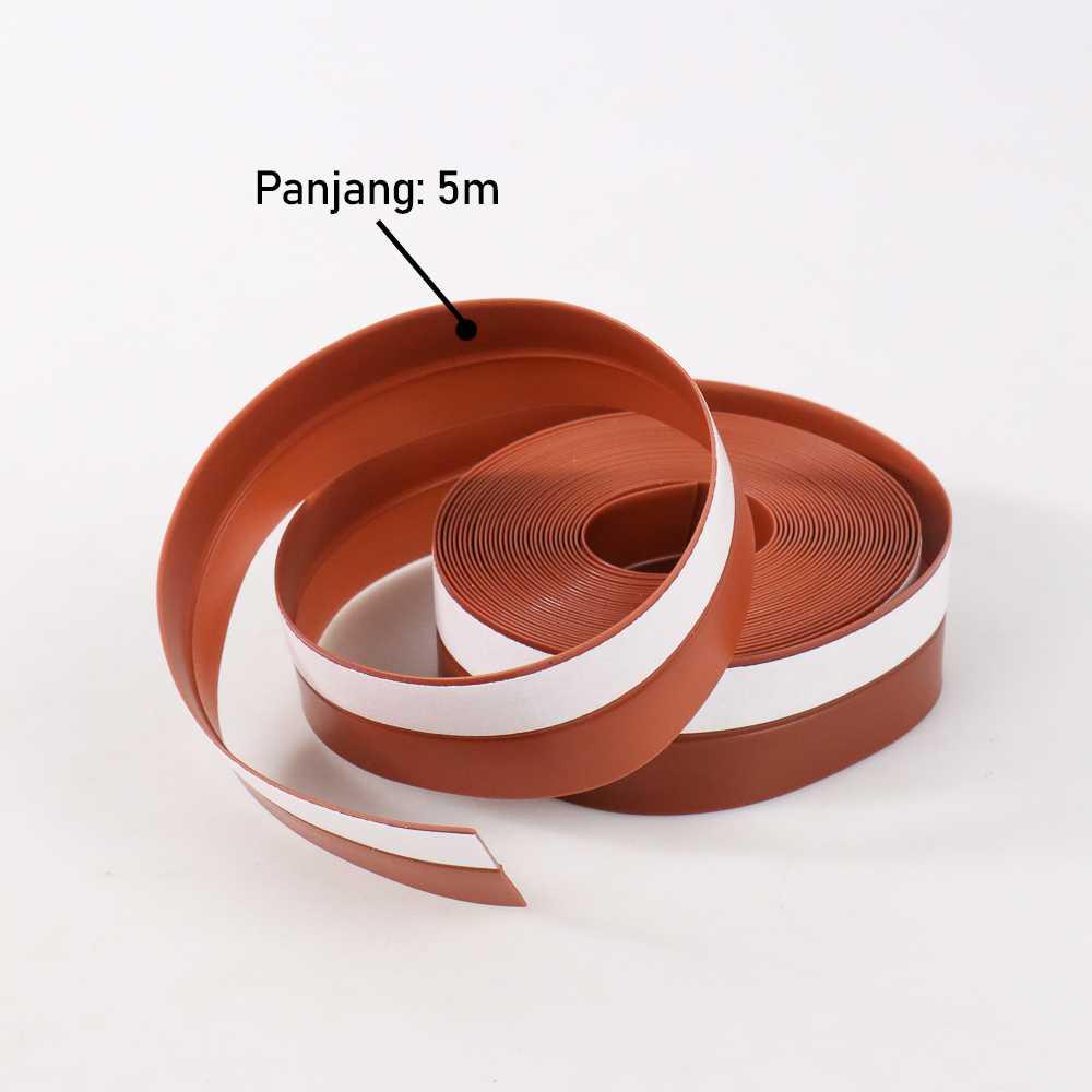 KALYNN Lis Pintu Penghalang Debu Rubber Door Seal Strip 5M - EAC25 Pintu Kamar Mandi Pintu Rumah Penutup Pintu Otomatis Door Stopper Penahan Pintu Rumah Rel Pintu Lemari Sliding Tutup Pintu Otomatis Penutup Celah Pintu Rumah Anti Serangga