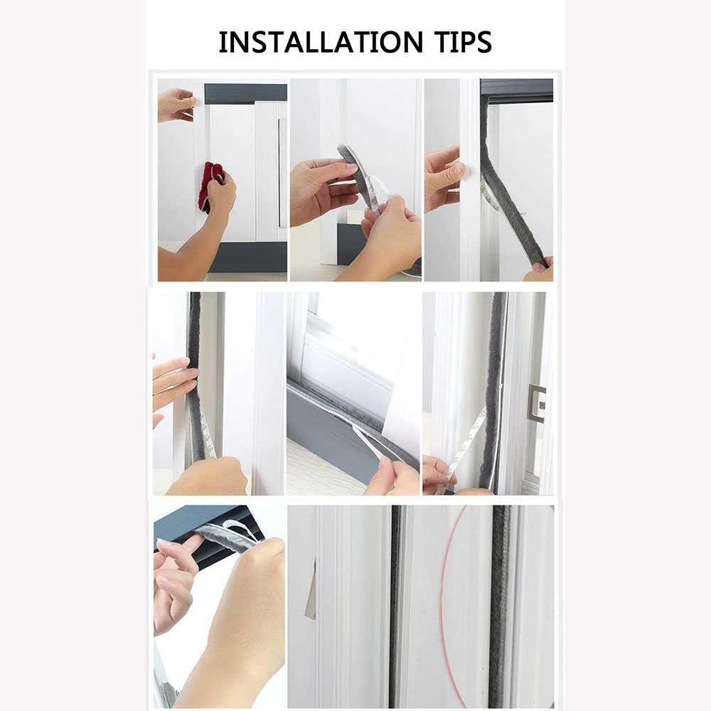 GANCHUN Lis Strip Pintu Brush Strip Sealing Insulation 10 m KK-062 Pintu Kamar Mandi Pintu Rumah Penutup Pintu Otomatis Door Stopper Penahan Pintu Rumah Rel Pintu Lemari Sliding Tutup Pintu Otomatis Penutup Celah Pintu Rumah Anti Serangga Kayu Pintu Rumah