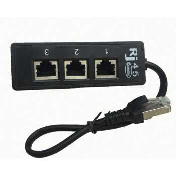 Splitter RJ45 LAN Ethernet Network Connector Hub 3 Port