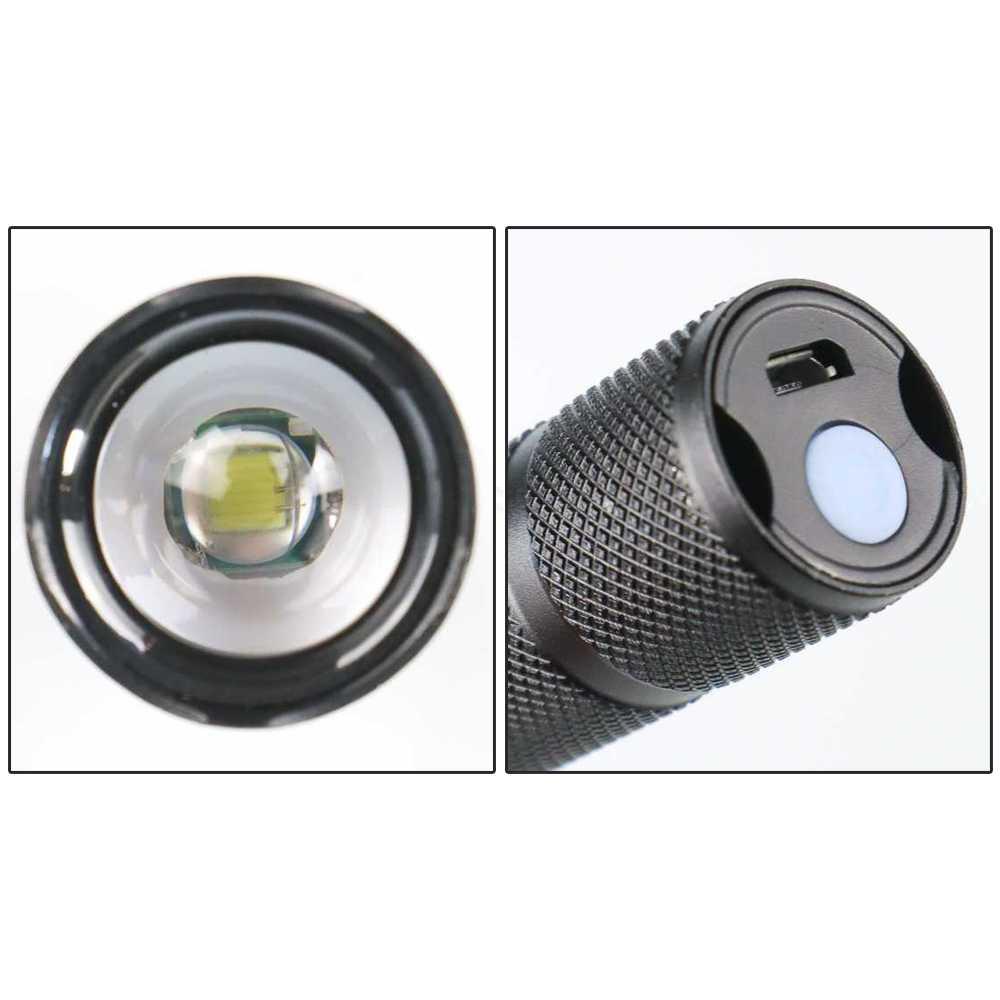 TaffLED Senter LED USB Rechargable Zoomable XML-T6 10000 Lumens 18u