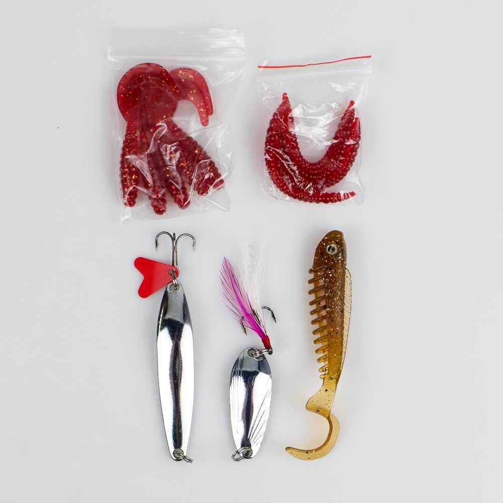 LIXADA Umpan Pancing Ikan Set Fishing Bait Kit 91PCS DWS250-B Umpan Casting Soft Frog Umpan Casting Gabus Toman Spiner Pancing Set Pancing Ikan Umpan Pancing Adunmancing Umpan Ikan Mas Apollo Pancing Casting Umpan Ikan Umpan Casting Toman Umpan Toman Cast