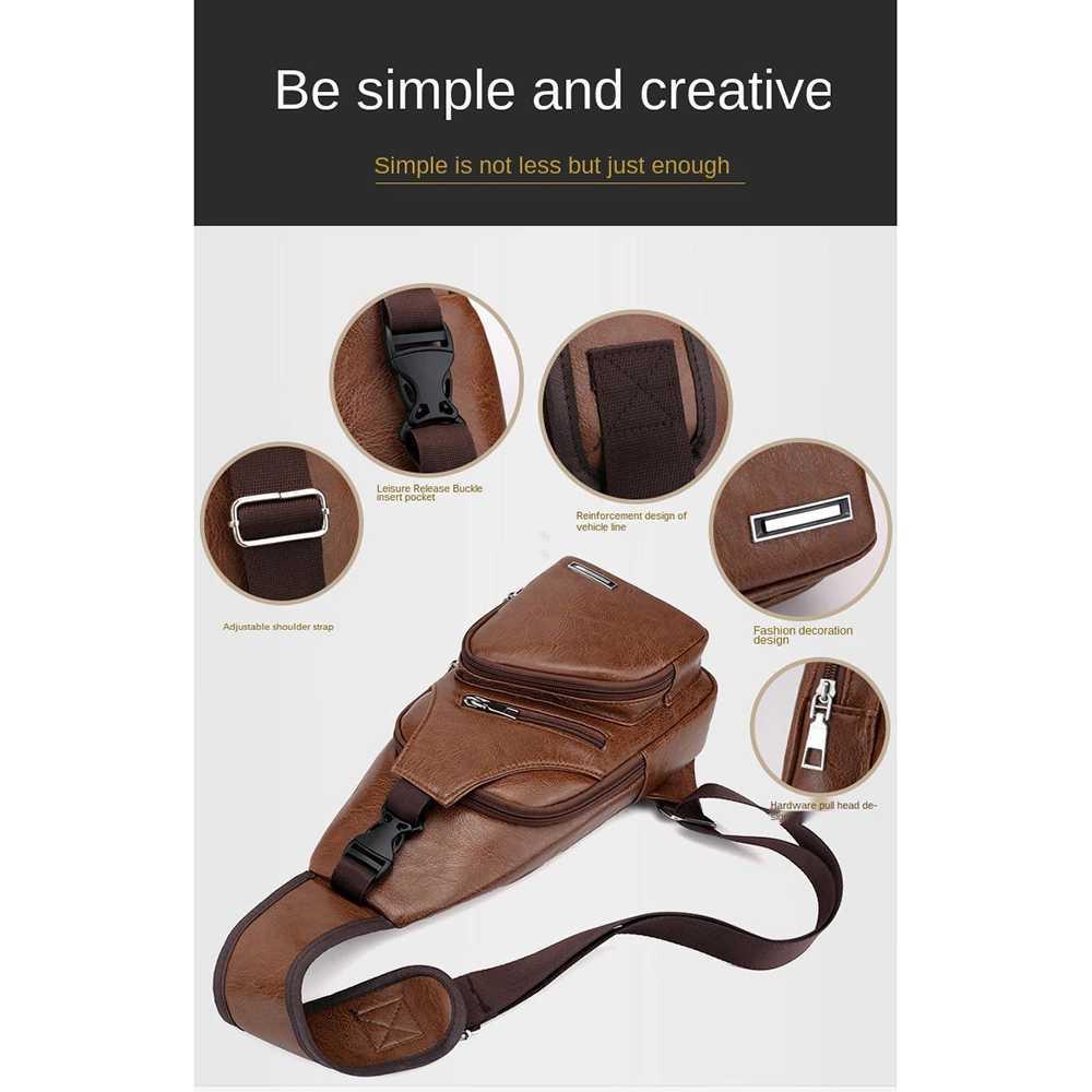 THOMBNAIL Tas Selempang Crossbody Sling Bag dengan Slot USB 002