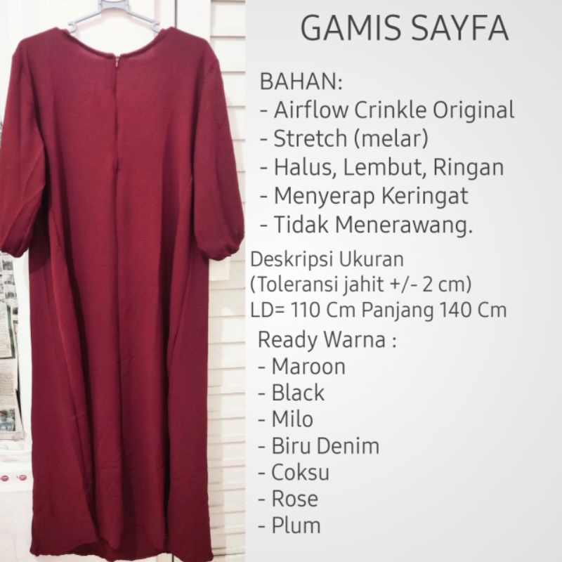 GAMIS SAYFA BUSUI AIRFLOW ORIGINAL