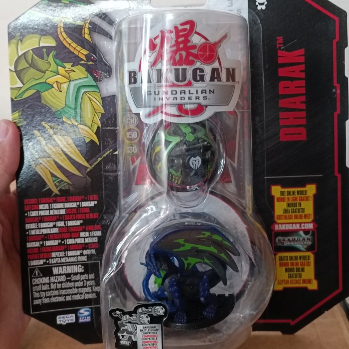 Bakugan Dharak Translucent + Figure (Rare)