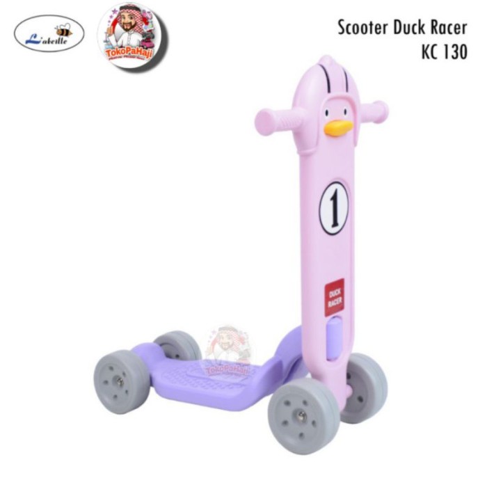 Skuterotoped Anak Scooter Duck Race  Labeille Kc130  Merah Muda (O7H3) Mainan Anak Bisa Dilipat Scooter P2R3 Skuter Mini Gratis Ongkir Terbaru Original Kickboard Sepeda Duduk Tiga Roda Rem Dan Bell Listrik Exotic Skuter Anak Promo Roda Besar Cod Oto