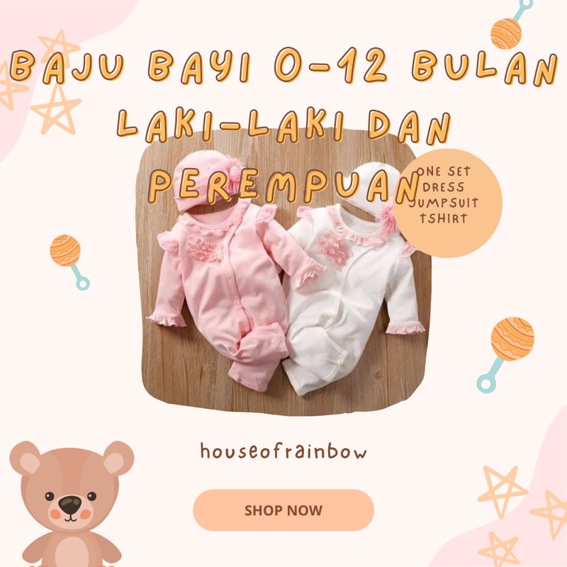 jumsuit / jumper/ romper baju bayi / baju tidur bayi laki-laki dan perempuan ❤️