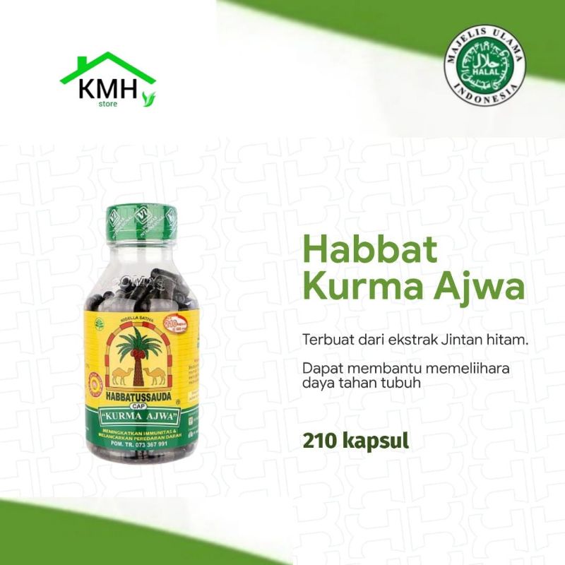 

Habbatussauda Kurma Ajwa 210 kapsul