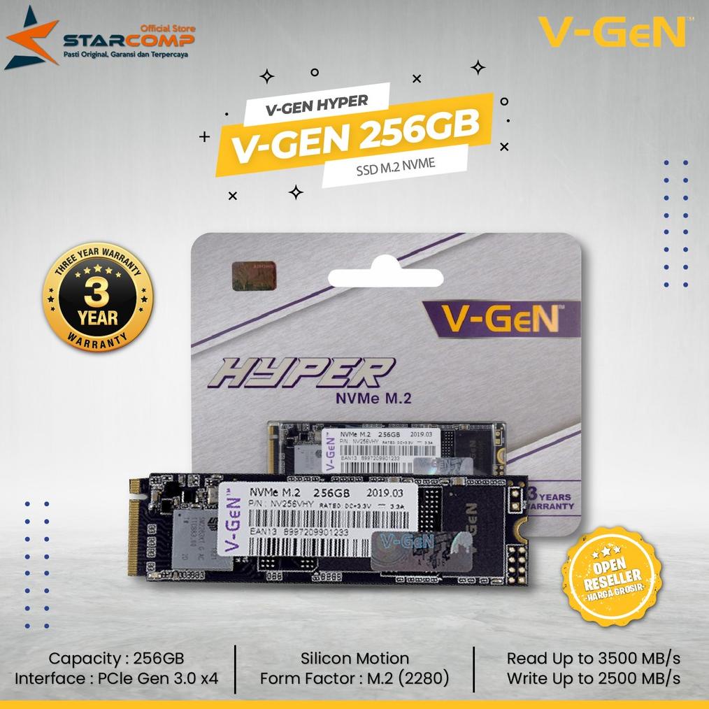 SSD V-Gen NVME M.2 Hyper 256GB