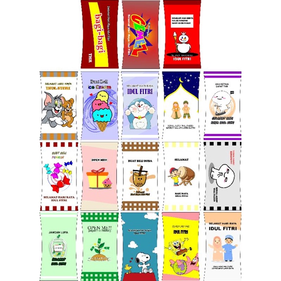 

AMPLOP LEBARAN MOTIF UNIK VARIAN PERMEN (isi 15)