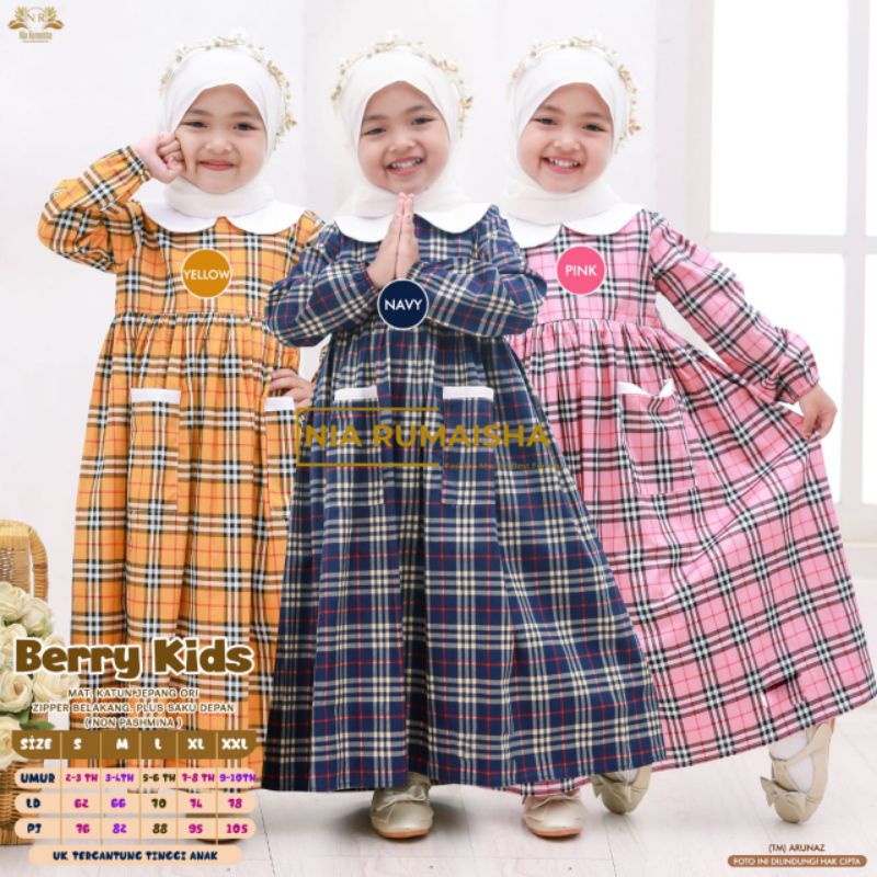 Gamis Anak Berry Kids By Nia Rumaisha