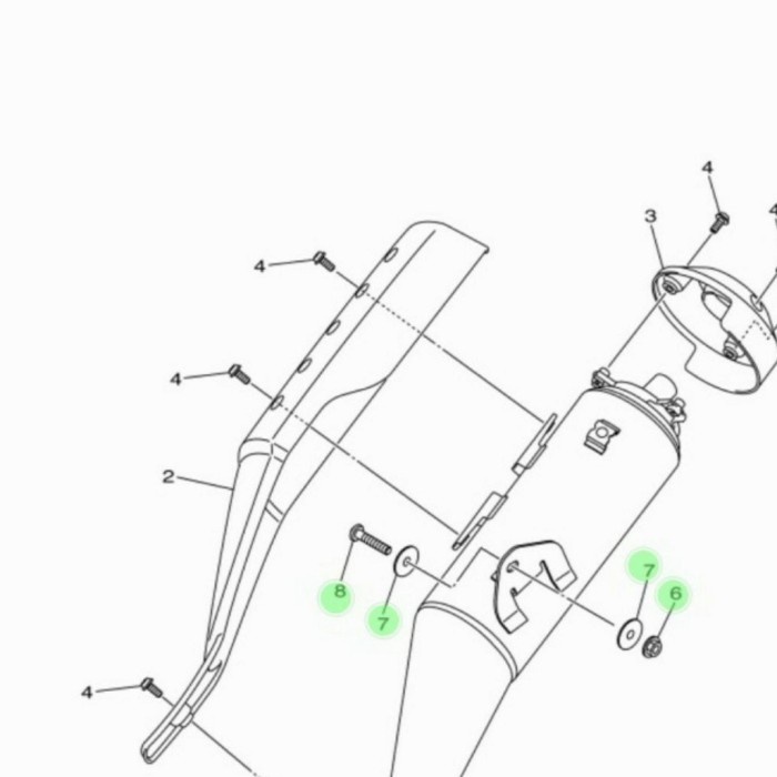 Baut Gantungan Knalpot Set R15 Vva V3 Xsr 155 Original Yamaha Ygp Part