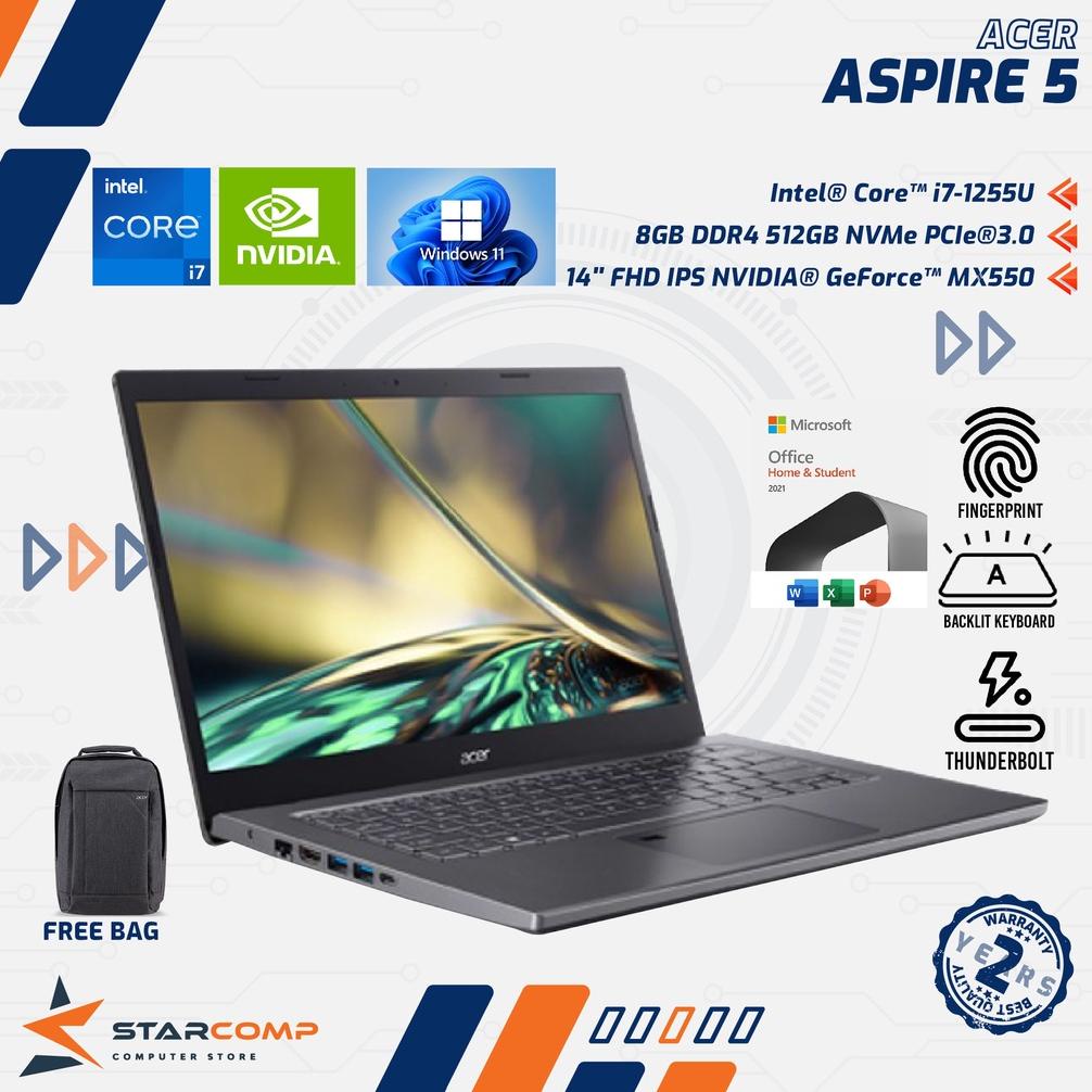 ACER Aspire 5 Slim A514-55G i7-1255U 8GB 512GB MX550 14" FHD IPS OHS