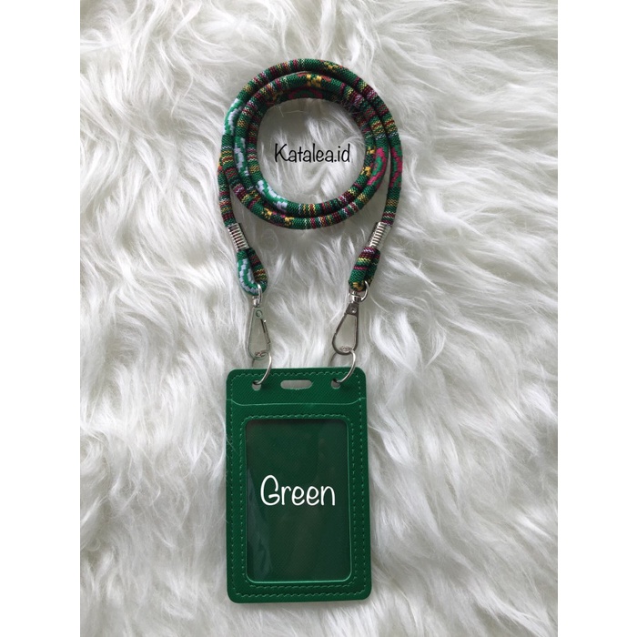 

Terlaris Id Card Holder Tali Tenun / Lanyard Tenun - Hijau