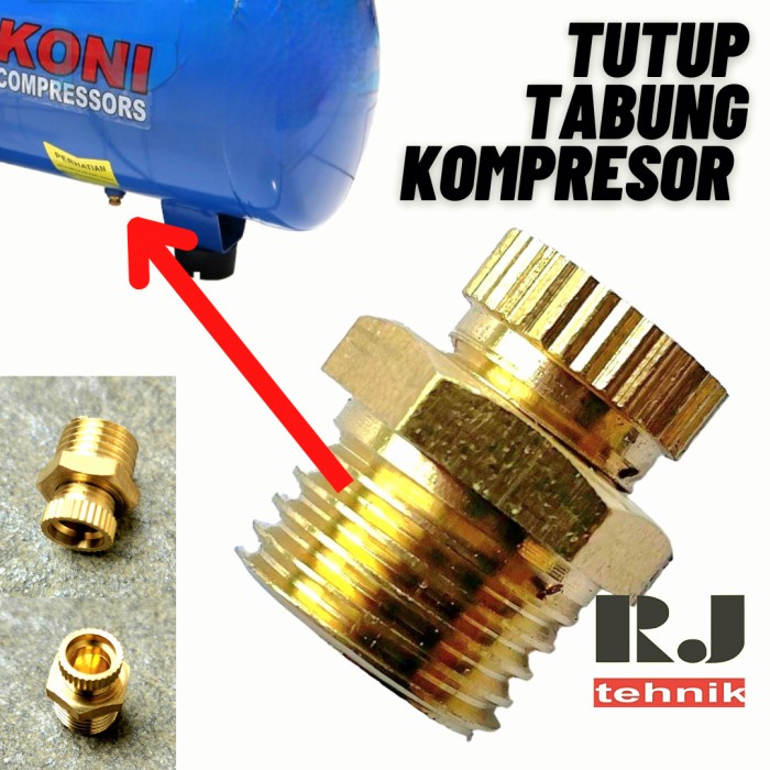 Baut Tutup Nepel Pembuangan Air Tabung Kompresor Kuningan murah