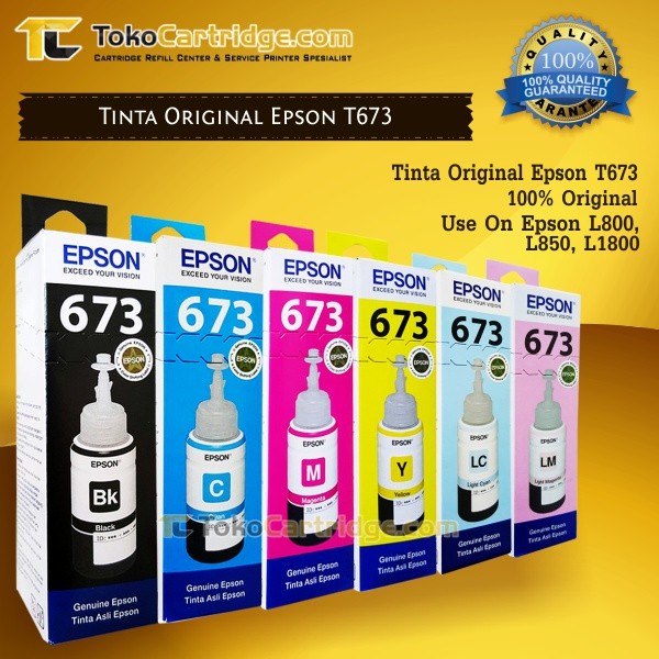 Terlaris Tinta Epson 673 T673 Original Tinta Printer Epson L800 L805 L850 L1800