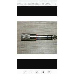Converter Jack Mini Stereo 3 5 MM to Jack Akai Stereo Nikel