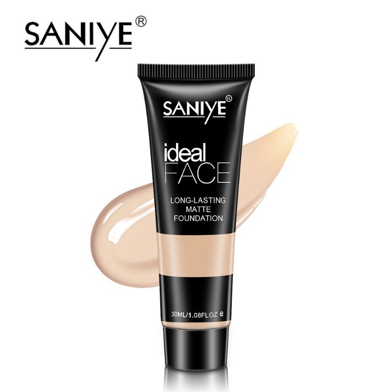 SANIYE (BPOM) Foundation Cair Matte Poreless Liquid Foundation Dengan