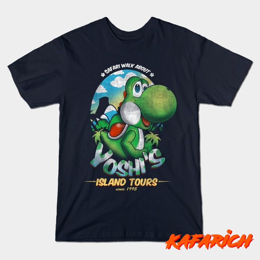 Kaos Custom Popular Yoshi'S Island Tours 1995 Nintendo Super Mario Bros Video Game Yoshi