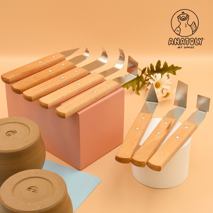 

Ukirku Advanced Trimming Tools 8 In 1 Set For Clay Pottery B