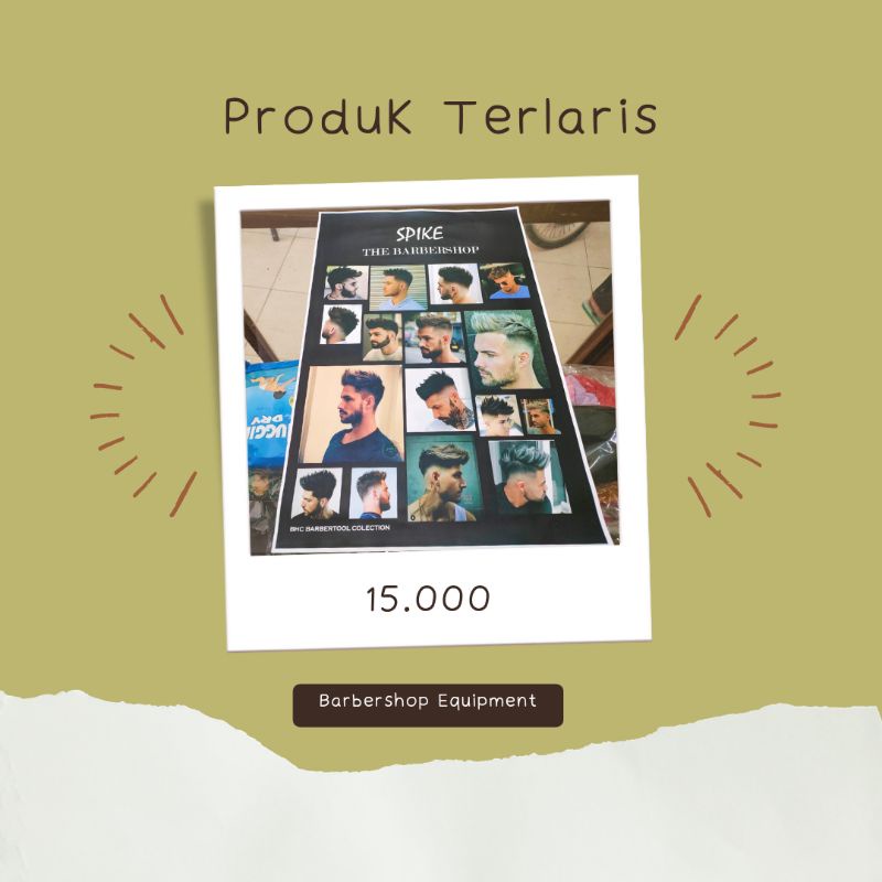 Poster Model Rambut Barbershop : Spike