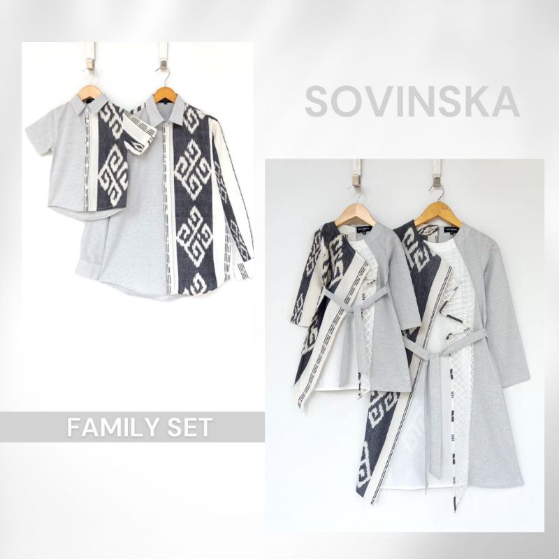 Sovinska set couple/Baju couple dewasa+anak/Sarimbit keluarga