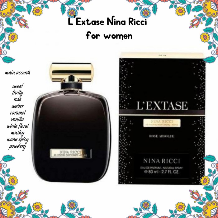 PARFUM NINA RICCI LEXTASE ROSE ABSOLUE ORIGINAL