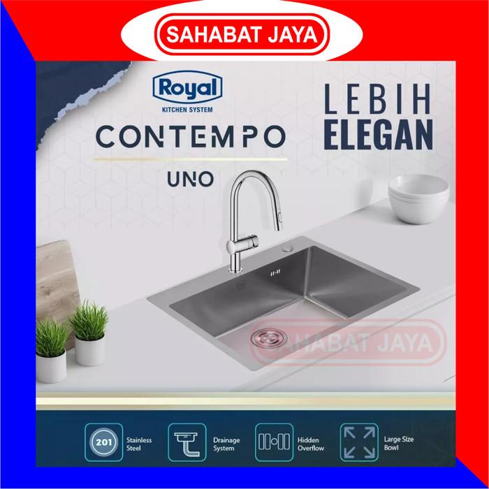 ROYAL KITCHEN SINK CONTEMPO UNO BAK CUCI PIRING MINIMALIS SET