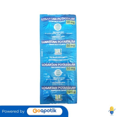 LOSARTAN HEXPHARM JAYA 50 MG STRIP 10 KAPLET