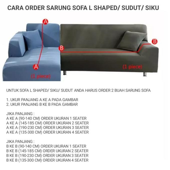 COVER SOFA L ELASTIS SIKU COVER SOFA L SHAPED SARUNG SOFA L ELASTIS