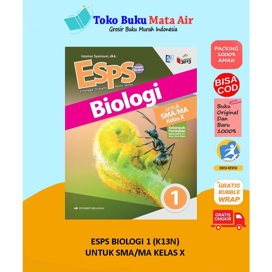 

BEST SELLER ESPS BIOLOGI UNTUK SMA/MA KELAS 10 11 12 ( K13N ) ERLANGGA