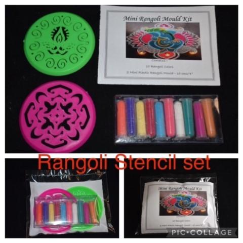 

Terlaris Stn Diwali Diy Rangoli Stencil Set - Contains 10 Col And 2 Small Stencils