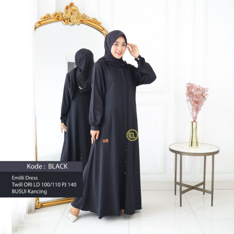 dress twill ori polos HITAM by elzhaf