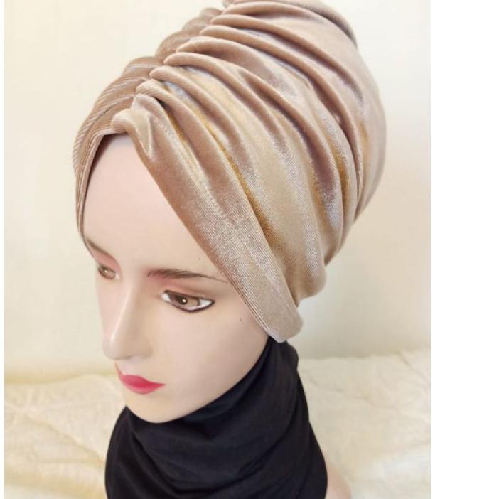 Turban instan polos Turban hijab instan Velvet Beludru