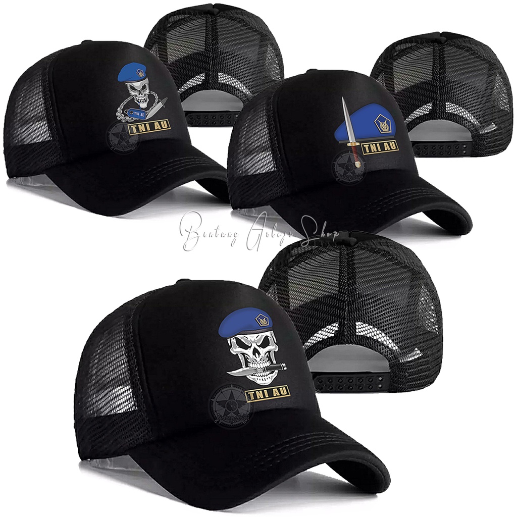 (Exclusive) Topi TNI - AU Baret Biru Light Gold