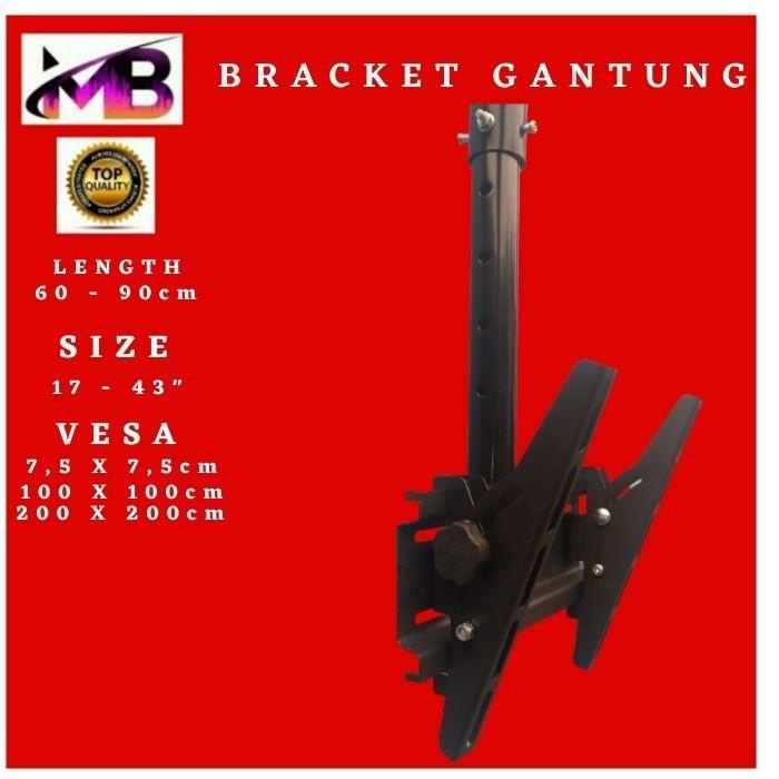 bracket tv gantung / braket tv gantung / bracket tv gantung plafon 43"