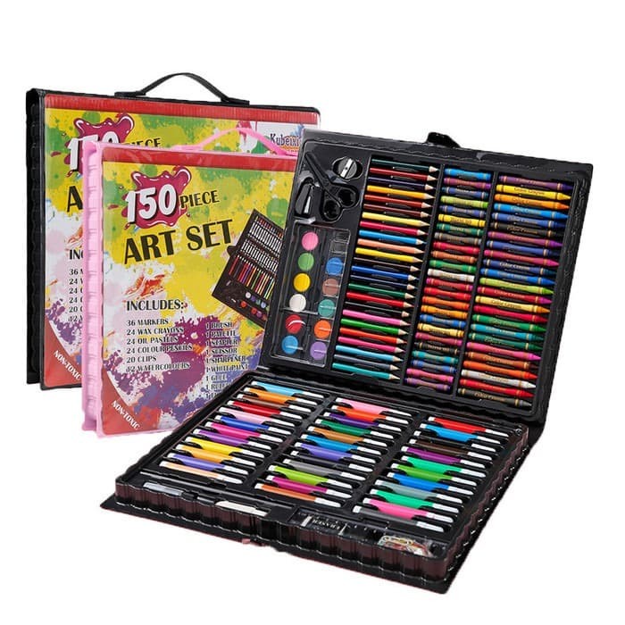 

colouring set 150 pcs pensil warna crayon set stationary