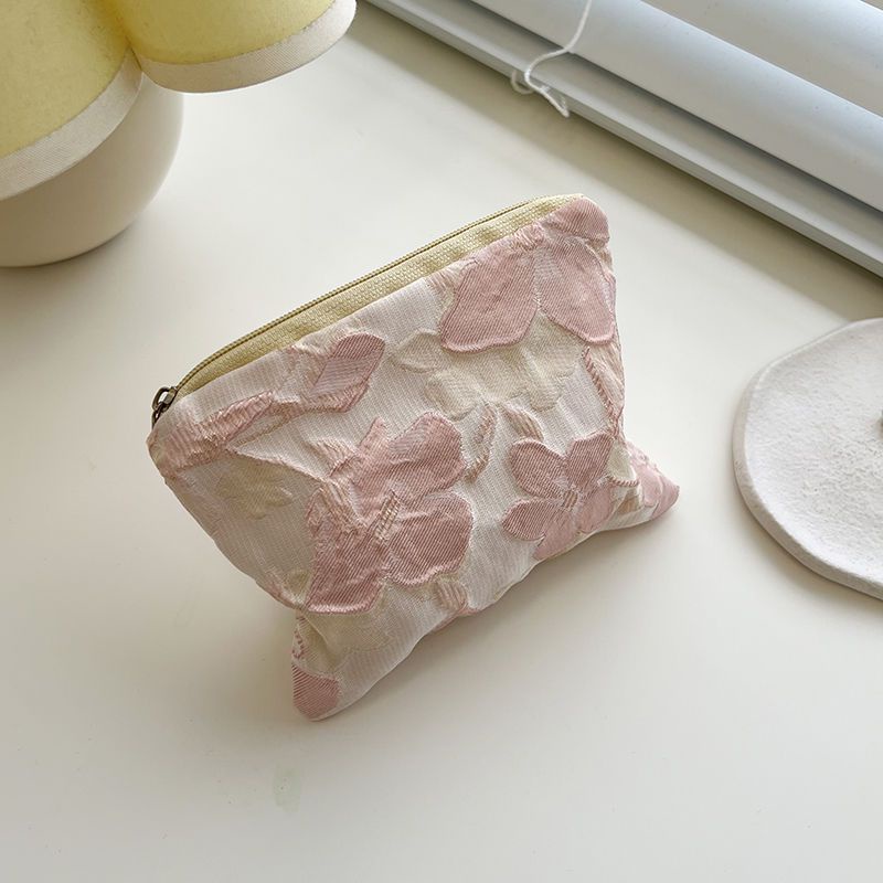 Sera ins fresh mini wallet tas kosmetik kecil lipstick storage bag girls menstrual bag earphone jewelry zipper bag