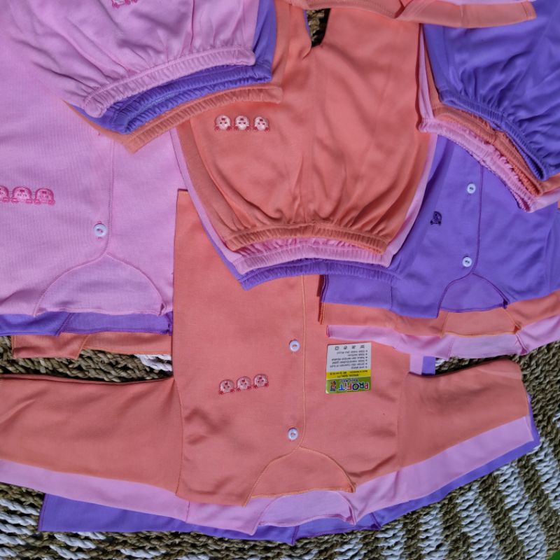 18 Pcs Paket Baju Bayi Baru Lahir/9 Stel Baju Dan Celana Bayi Newborn Seri Perempuan