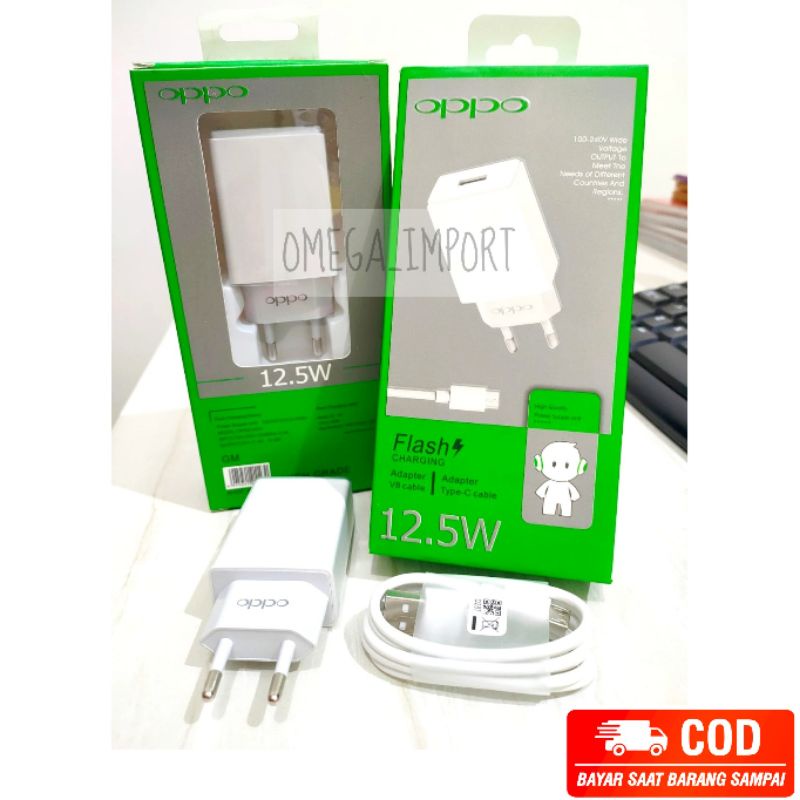 TC TRAVEL CHARGER OPPO AK-933 12.5W ORI 100% 2A 1USB MICRO &amp; TIPE C FAST CHARGER