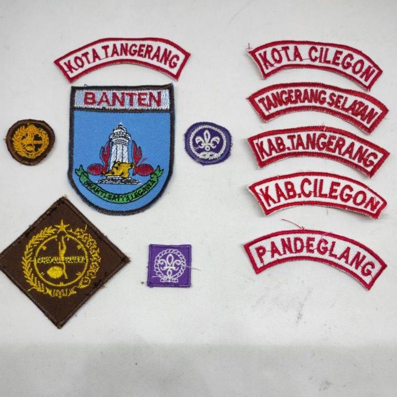 ⚡TOK SIAP 【COD logo atribut pramuka BANTEN 1 set, TANGSEL, PANDEGLANG, KAB. TANGERANG, KOTA CILEGON,