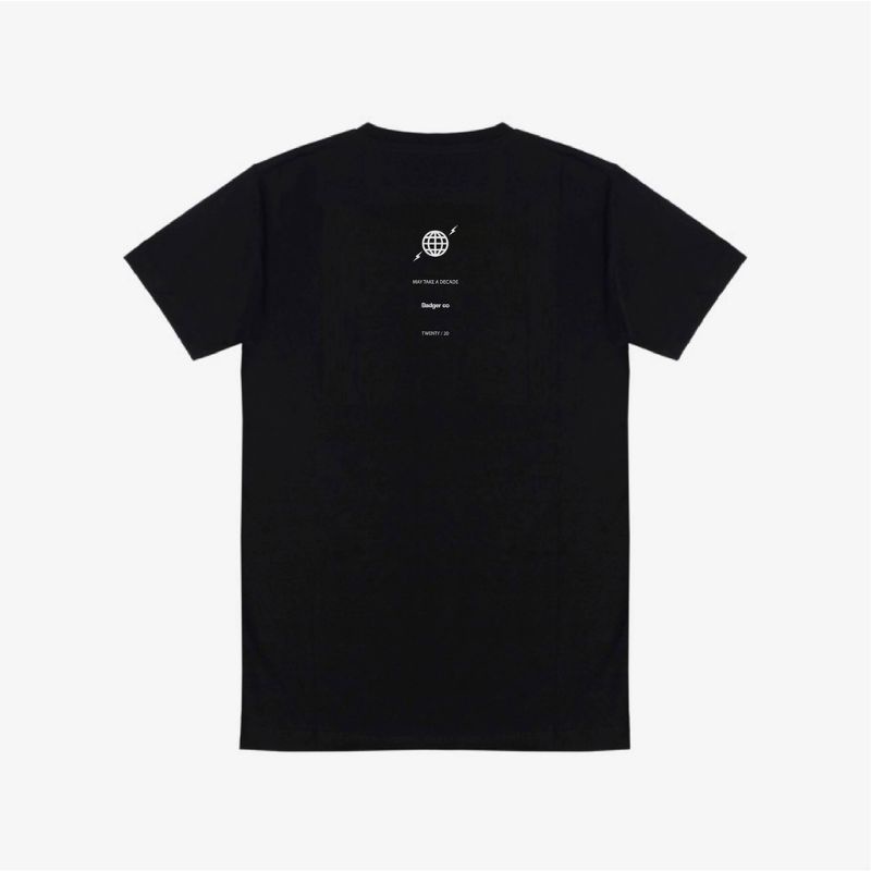 BADGER KAOS LOGO B WHITE BLACK PRIA/WANITA
