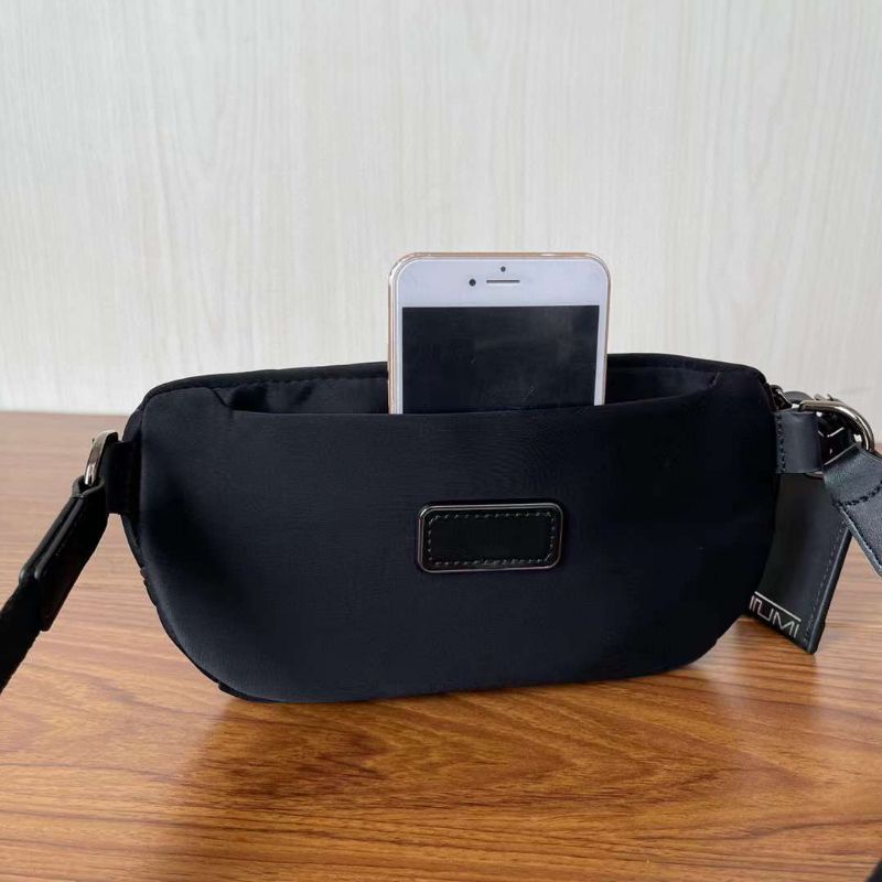 tas tumi harrison daven waist pack hitam nylon mirror p1shoes bodybag cowok sling bag pria