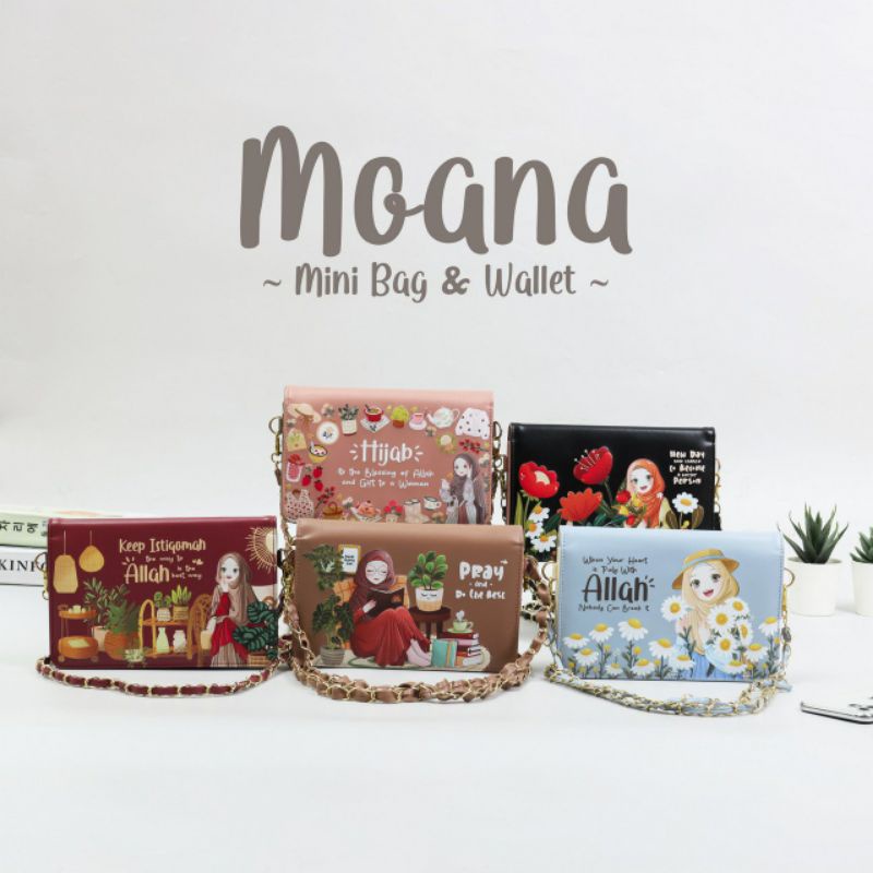 Unyu Muslimah Moana Bag Moana Wallet Dompet HP Touchsreen Slingbag Unyu