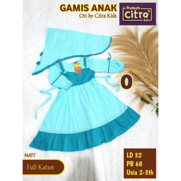 gamis anak original citra kids usia 2 -3thn